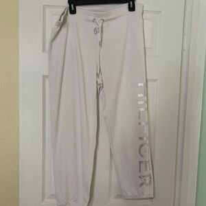Tommy Hilfiger White Joggers with Silver Logo
